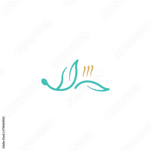 Massage health therapy vector logo design