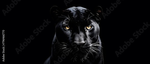 Portrait of a black panther photo