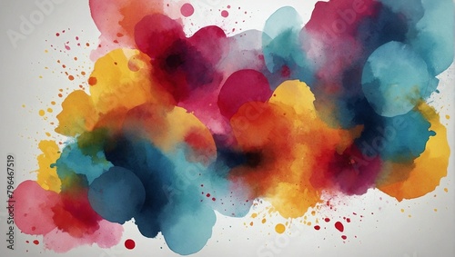 Colorful abstract aquarela background photo