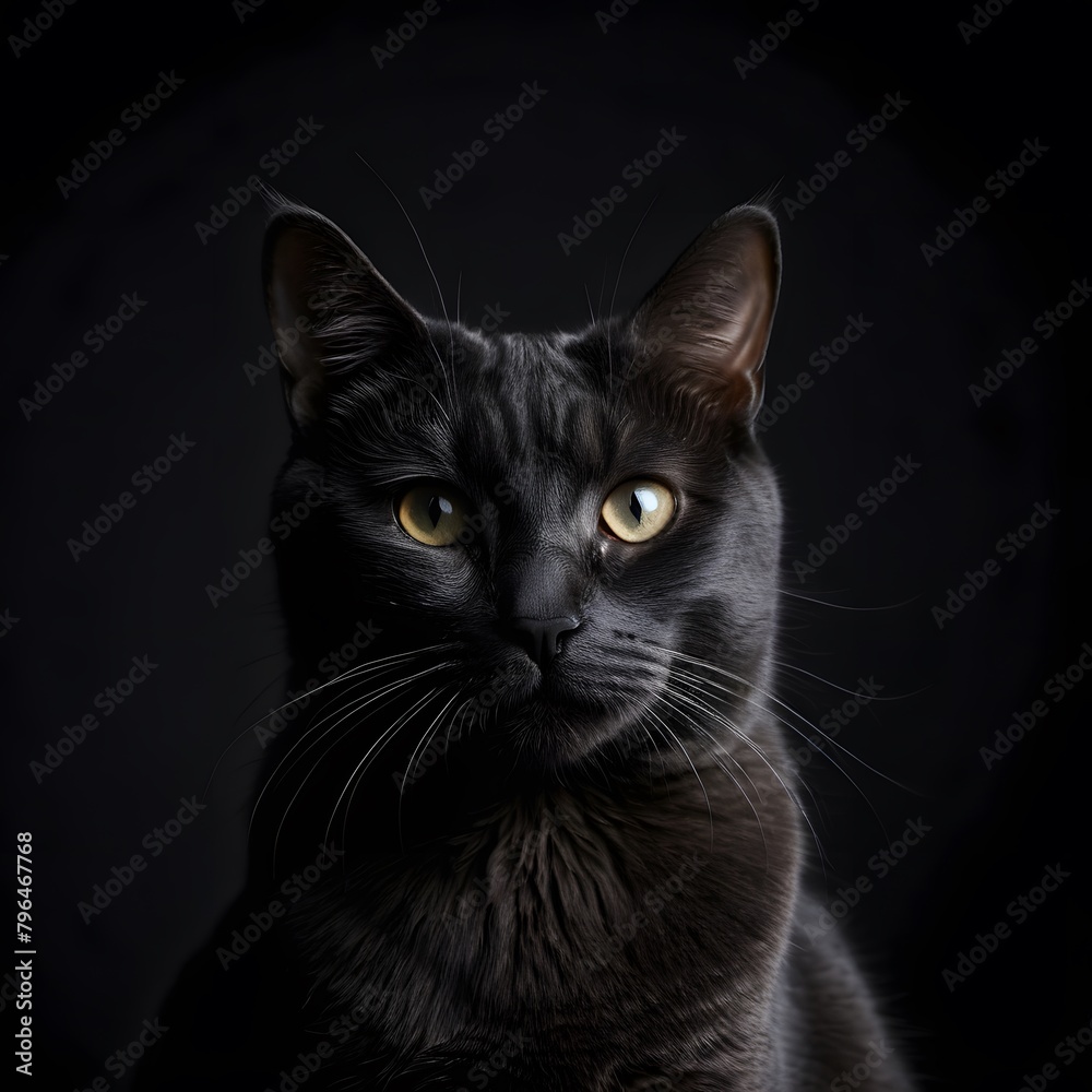 Cat on dark background Cat on dark background