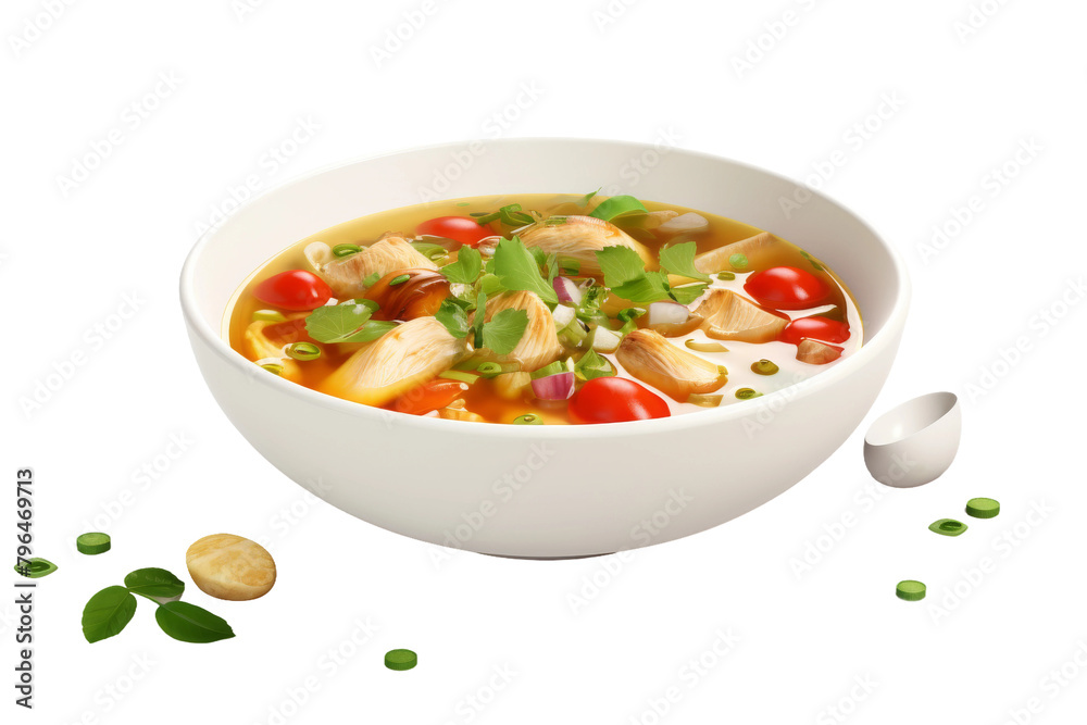 Wholesome Harvest: A Delightful Bowl of Nourishing Soup. On a White or Clear Surface PNG Transparent Background. Wholesome Harvest: A Delightful Bowl of Nourishing Soup. On a White or Clear Surface PNG Transparent Background.