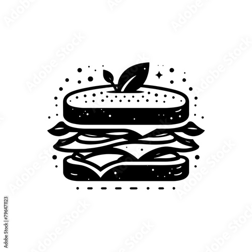 Sandwich Silhouette Clipart - Easy Graphic Addition, Sandwich Illustration
