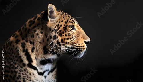 Leopard head on dark background © Jaume