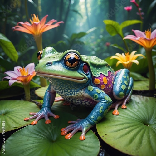 frog on a leaf