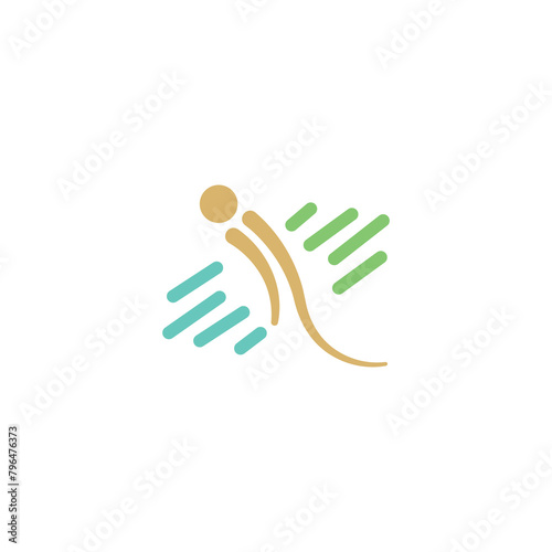 Massage therapy medical care health vector logo design
