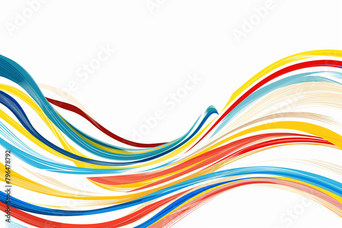 abstract colourful wave on a white background