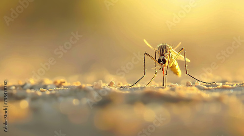 Small mosquito close-up
