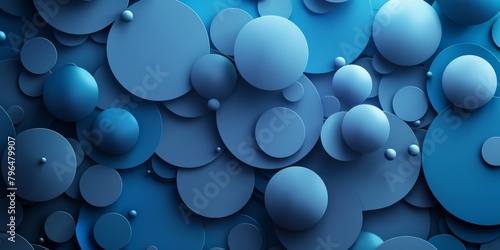 A blue background with many blue circles