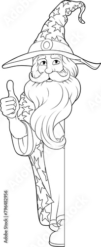 Wizard Merlin Cartoon Beard...
