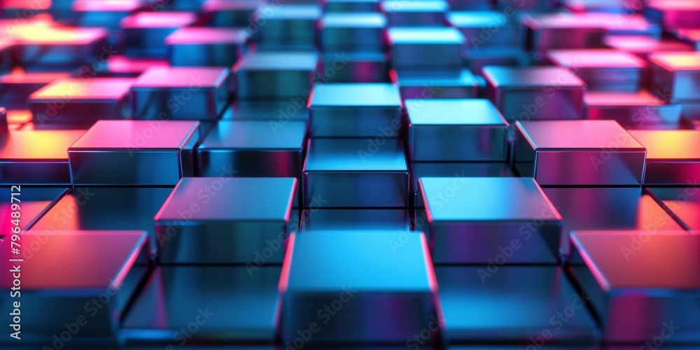 A close up of a blue and purple background with a lot of squares A close up of a blue and purple background with a lot of squares