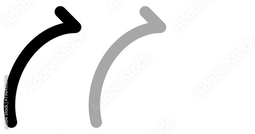 Monochrome Arrows Monochrome Curved Arrows Monochrome Minimal Arrows Monochrome Minimal Curved Arrows illustration Set Collection