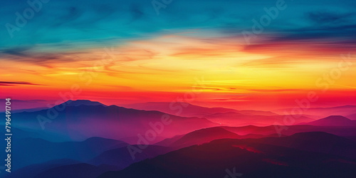 Absorb the captivating allure of a sunrise gradient spectacle, as dynamic colors interweave with deeper hues, offering a visual feast for the senses and the soul.