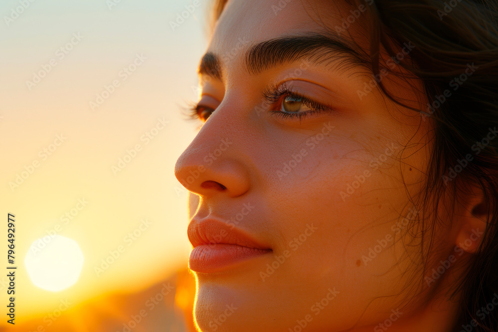 A beautiful girl. Aesthetic portrait of a woman A beautiful girl. Aesthetic portrait of a woman