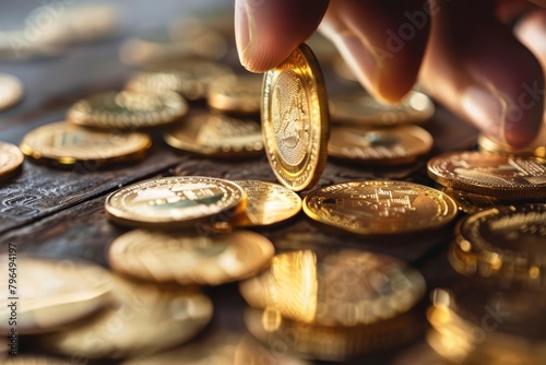 Collectors and traders alike assess gold coins for their numismatic value, beyond their weight in precious metal, business concept