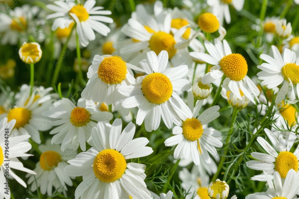Flowers can also have medicinal properties for example, chamomile flowers are commonly used in herbal remedies for their soothing effects, science concept Flowers can also have medicinal properties for example, chamomile flowers are commonly used in herbal remedies for their soothing effects, science concept