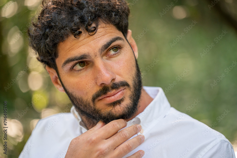 Man with depression, very worried Man with depression, very worried