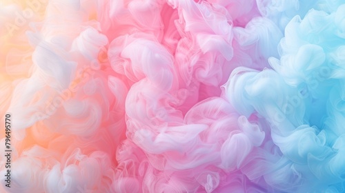 Colorful cotton candy in soft pastel color background, romantic pastel texture background.