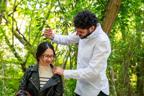 Woman crying for her partner