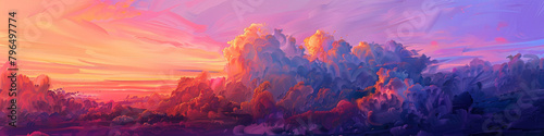 Absorb the breathtaking beauty of a sunrise gradient, as the sky transforms from darkness to light, painting a vivid tableau that sparks the imagination.