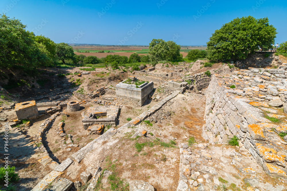 West sanctuary of Troy ancient city in Canakkale Turkiye.