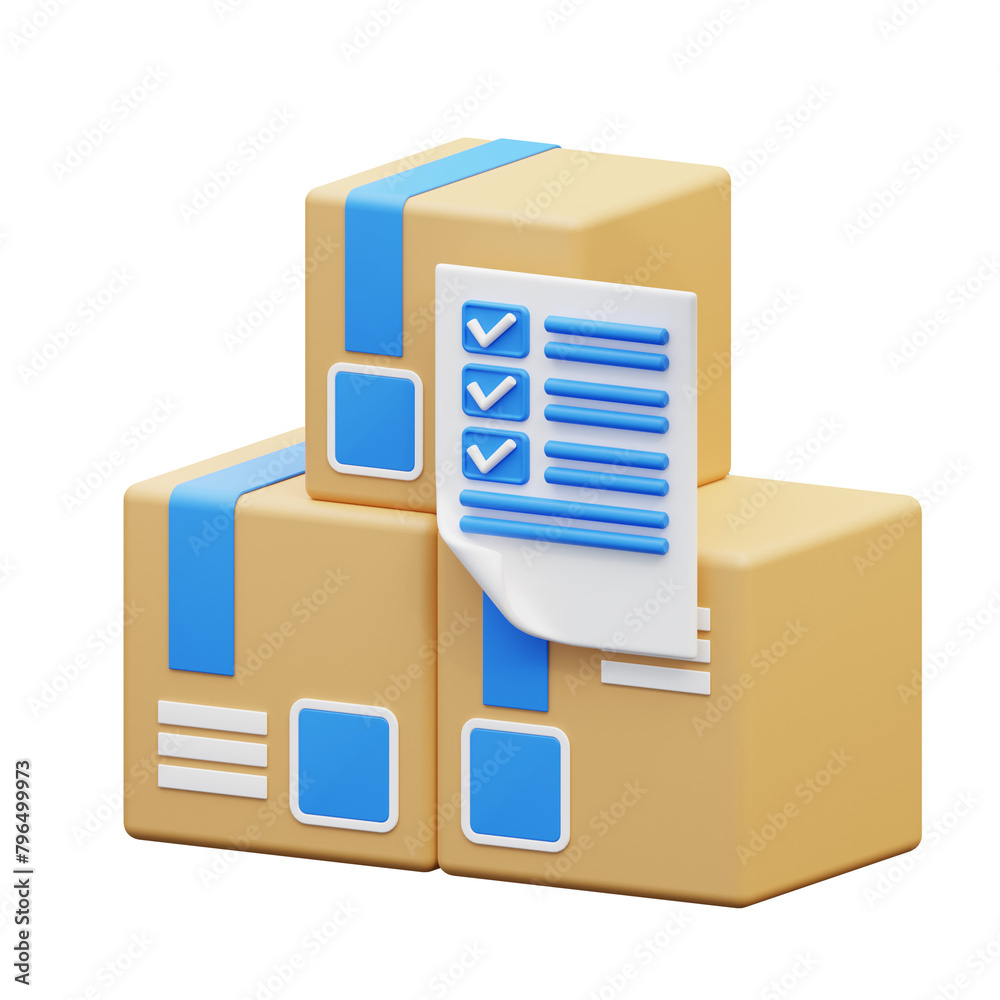 3d illustration shipping data