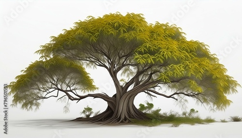 Natural Radiance  Parkinsonia Florida in 3D Isolation