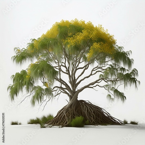Botanical Brilliance: 3D Illustration of Parkinsonia Florida photo