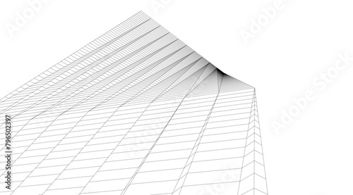 abstract buildings  architectural drawing 3d