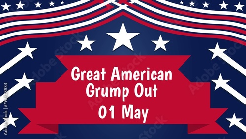 Great American Grump Out web banner design illustration 