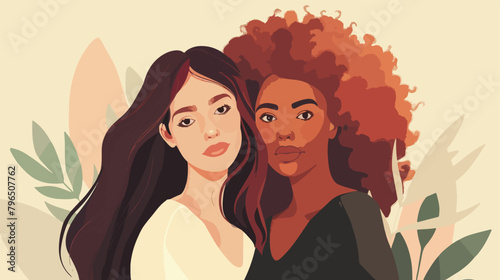 Two women of different ethnicities and cultures together