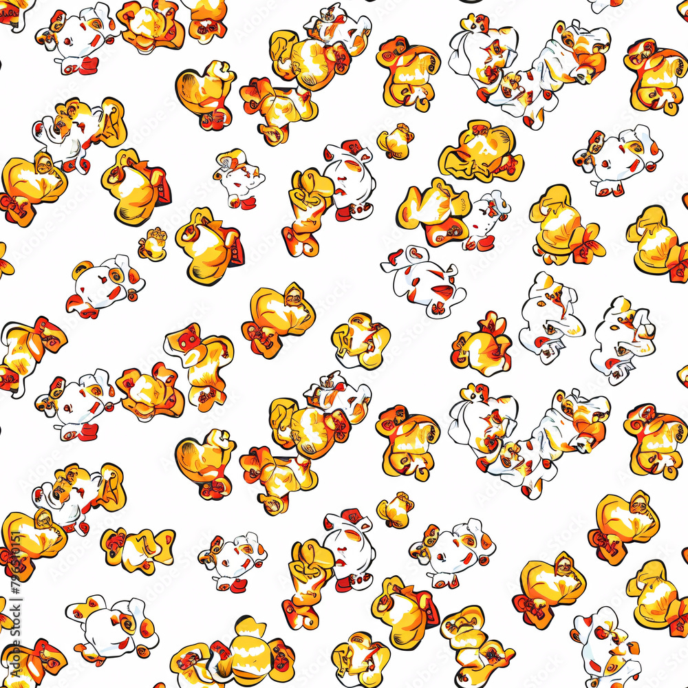 seamless pattern popcorn seamless pattern popcorn