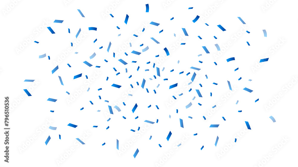Blue confetti isolated on white background. Festive confetti decoration element. Vector illustration Blue confetti isolated on white background. Festive confetti decoration element. Vector illustration