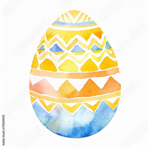 Namalowane kolorowe jajko wielkanocne ilustracja