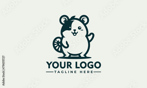 Cute Hamster Logo vector perfect for a pet related business. Hamsters have an incredible cute factor benefiting them. It’s as if they were born with charm, humor, and sweetness down to their paws