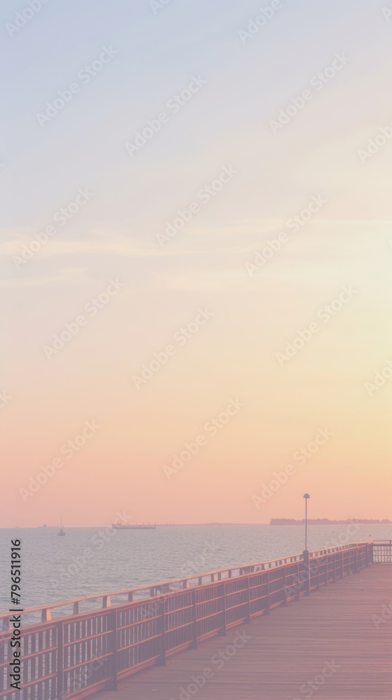 The pier boardwalk outdoors horizon.