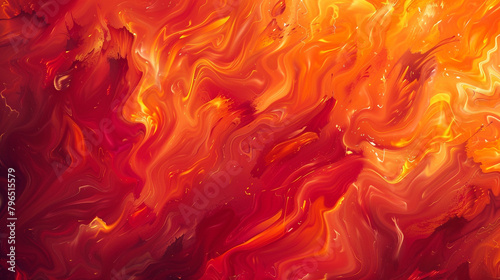 A burst of fiery reds and oranges ignite the canvas, as abstract vector paint swirls and dances in a mesmerizing display of warmth and passion. photo