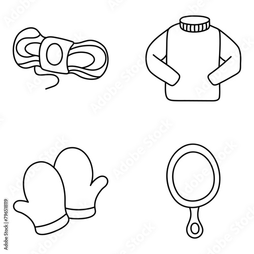 Pack Of Clothing And Fashion linear Icon

 photo