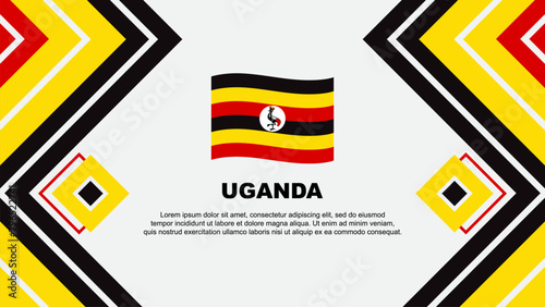 Uganda Flag Abstract Background Design Template. Uganda Independence Day Banner Wallpaper Vector Illustration. Uganda Design