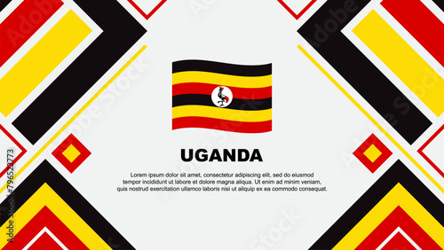 Uganda Flag Abstract Background Design Template. Uganda Independence Day Banner Wallpaper Vector Illustration. Uganda Flag