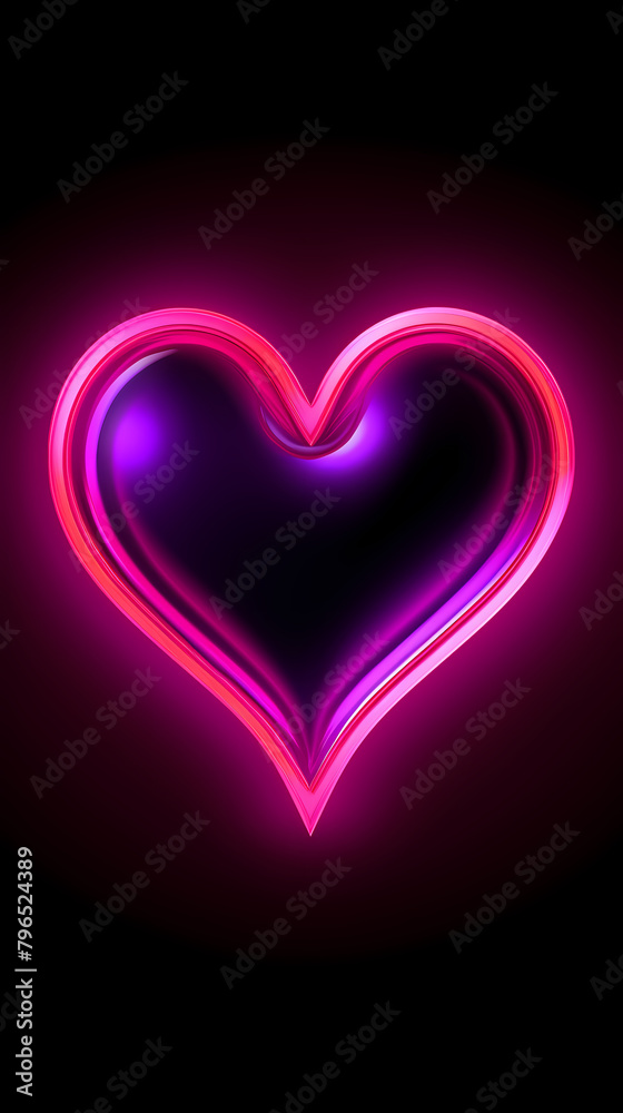 neon pink heart neon pink heart
