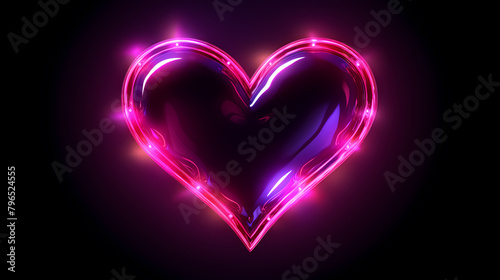 neon pink heart