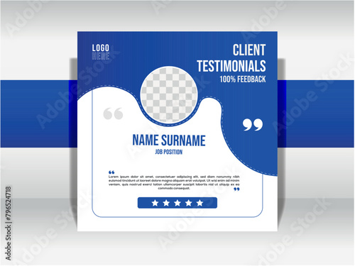 Client Testimonial Design Template  And Client Feedback.