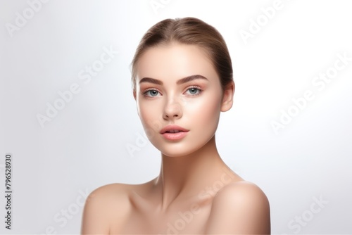 Beautiful young woman portrait adult skin.