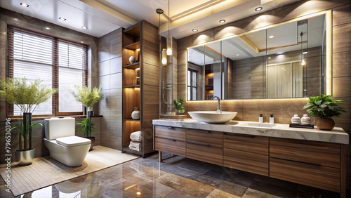 The bathrooms are modern, clean and comfortable.