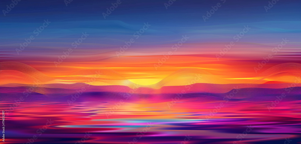 Deep purple to orange sound wave backdrop for dynamic event visualizations. Deep purple to orange sound wave backdrop for dynamic event visualizations.