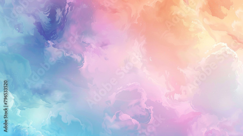 Soft, dreamlike pastels blend harmoniously, creating a soothing vector paint backdrop that evokes feelings of tranquility and peace.