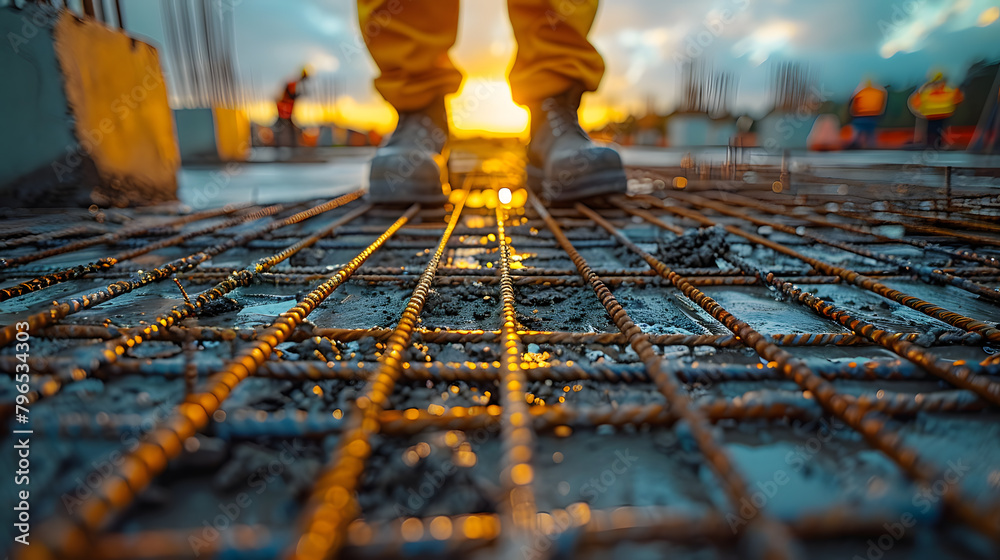 construction worker on construction site construction worker on construction site