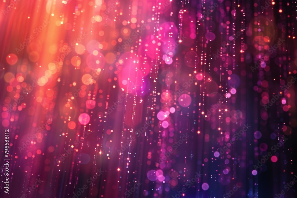 A colorful, abstract background with pink and purple swirls and dots