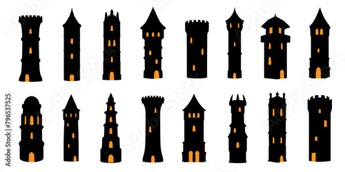 tower silhouettes on the white background volume 2