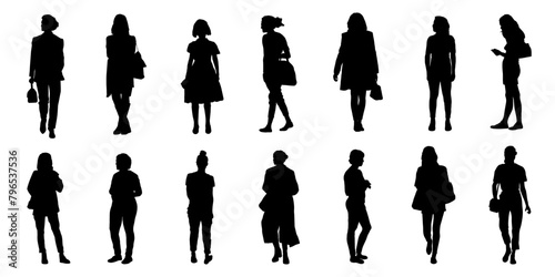 woman silhouettes on the white background volume 1
